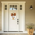 thumbnail image 2 of Eveokoki 11" Hello Fall Pumpkin Signs for Front Door Farmhouse Porch， Rustic Round Wooden Hanging Wreaths for Housewarming Gift Autumn Decoration Outdoor Indoor Wall Decor, 2 of 5