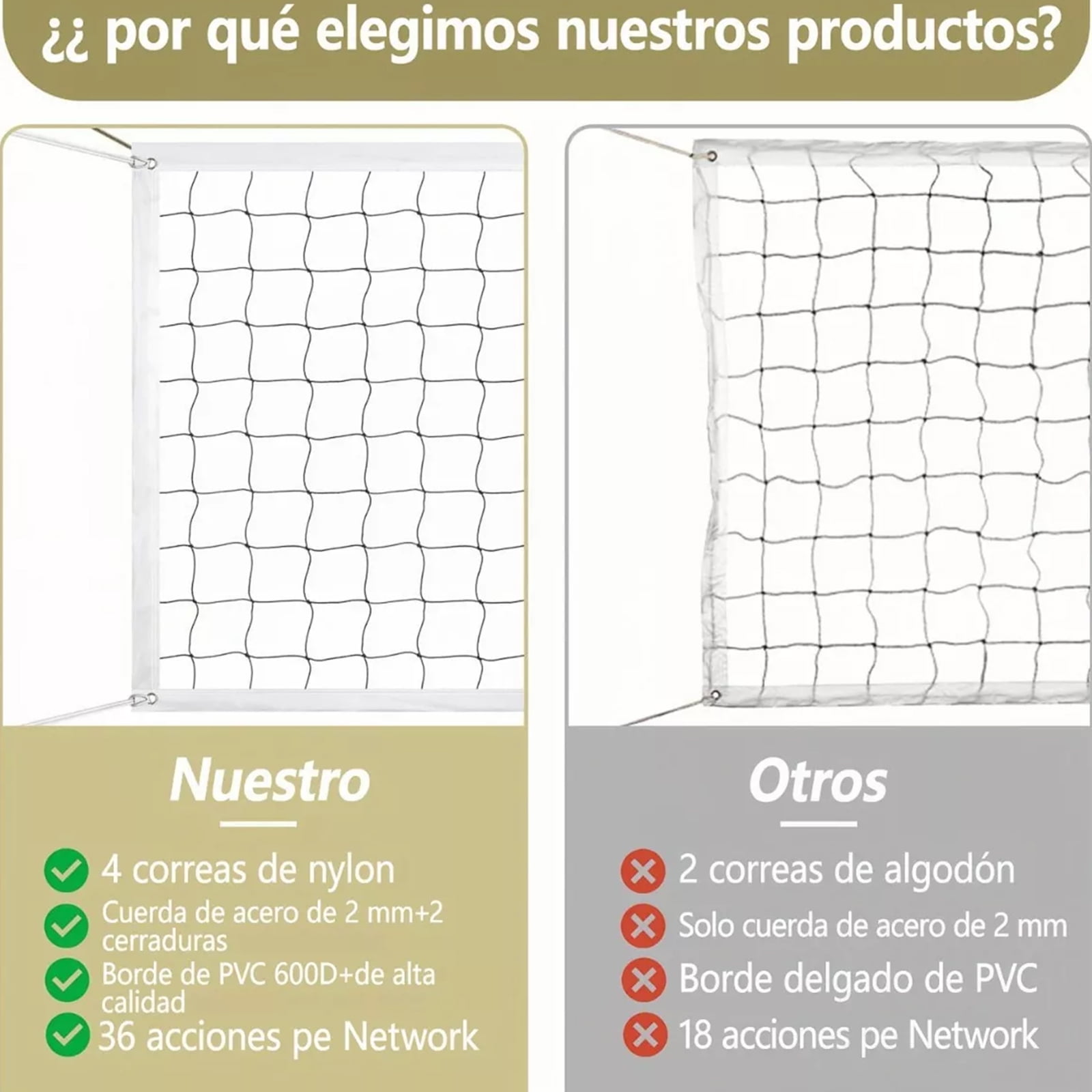 Soapow Indoor and Outdoor Polyethylene Volleyball Net, 32ft x 3ft