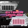 thumbnail image 2 of Camoo Inserts de Parrilla Frontal Rosa para Jeep Wrangler 2007-2017, Juego de 7 Piezas, 2 of 9