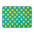 thumbnail image 1 of JSDART Vert Poka Jaune Motif à Pois Couleur Pleine Couleur Polkadot Abstrait Paillasson Tapis de Sol Tapis de Bain 23.6x15.7 Pouces, 1 of 1