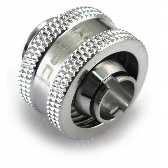 XSPC G1/4" to 3/8" ID, 5/8" OD Compression Fitting V2 for Soft Tubing, Chrome