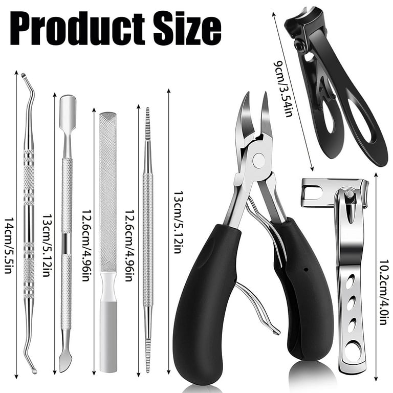 Toenail Clippers for Seniors Thick Toenails, Toe Nail Clippers Set for  Ingrown