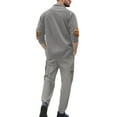 thumbnail image 5 of RUTAYY Men's Outfits Casual Sports 2 Piece Loose Fit Solid Color Long Sleeve Workwear Everyday Wear Elegant Holiday Sets, 5 of 9