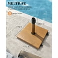 thumbnail image 4 of Pellebant 45 LBS Patio Umbrella Base with Wheels Heavy Duty Outdoor Patio Market Umbrella Stand, Brown, 4 of 6