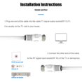 thumbnail image 5 of Rfadapter Cable Coaxial Corto Paquete De 2 Cables Coaxiales De 1 Pie Cable Rg6 Con Conectores De Ángulo Recto Blanco Cables Coaxiales Digitales Con Escudo De 75 Ohmios Con Conectores F-Macho Ideal Par, 5 of 5