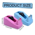 thumbnail image 5 of 2PC Desktop Tape Dispensser Set – Souew Compact Tape Cutter with Non-Skid Base for Office & schol, Blue (Color Random), 5 of 5