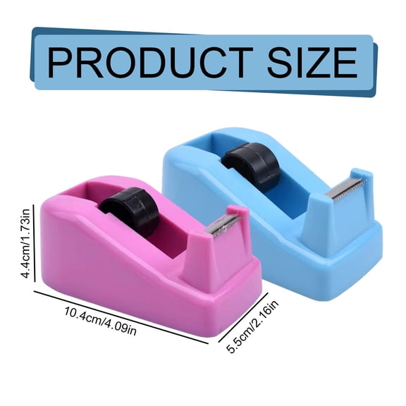 Clearance Sale! 1PC Tape Dispenser, Compact Desktop Tape Cutter with Non-Slip Base, ABS, for Office & Home, (10.4x5.5cm, Pink)