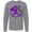 Athletic Heather, variant on Inktastic Love, Care, Cure Cystic Fibrosis Awareness Purple Ribbon Long Sleeve T-Shirt