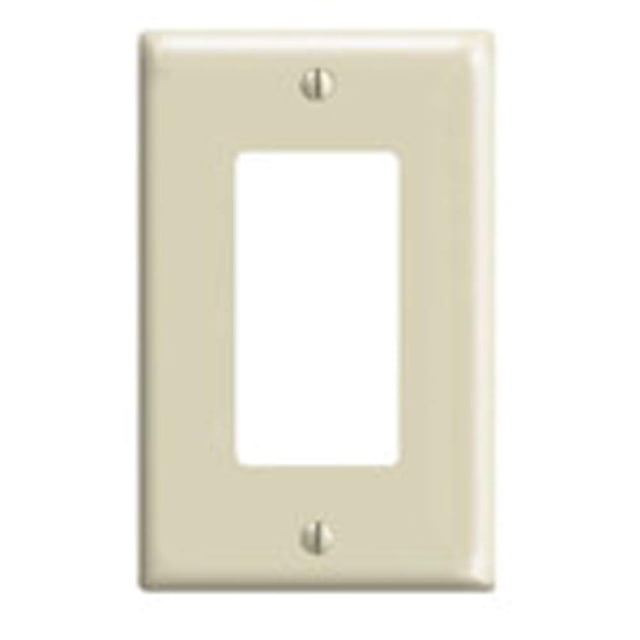 Placa de pared Leviton 80601-T Decora de 1 espacio, tamaño medio, termoplástico color almendra
