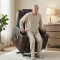 thumbnail image 2 of HOMCOM Power Lift Recliner Recliner Chair with Remote Control, Brown, 2 of 9