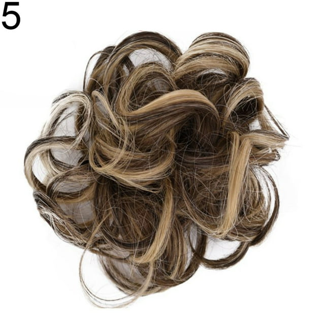 Flmtop Extension de Chignon pour Femmes Mode Ondulée Bouclée Chignons Beigne Perruque Postiche