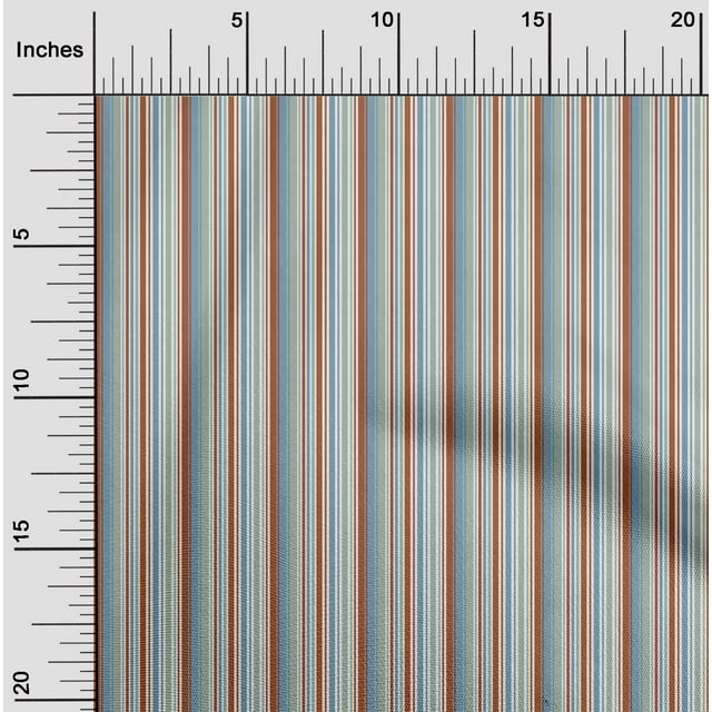 oneOone Silk Tabby Fabric Multicolor Stripe Print Fabric By Yard 42 Inch Wide