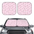 thumbnail image 2 of Windshield Sun Shade, Charming Cartoon Pink Cute Pig Foldable Car Sun Shade Windshield For Front, 2 Pieces, 2 of 4