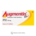 thumbnail image 1 of Augmentin Amoxicilina 875 mg, Ácido Clavulánico 125 mg 14 tabletas, 1 of 4