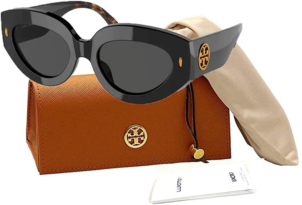 Tory Burch Miller Cat Eye Sunglasses TY7171U 51mm Tory Burch TY7171U 188973 51MM Honey Wood / Solid Olive Cat  main image 4