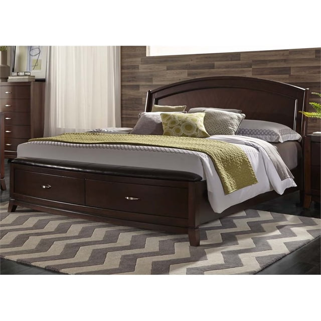 Avalon Dark Brown Grand Panneau de Rangement Lit