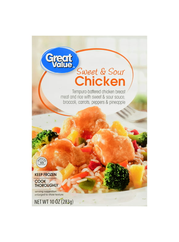 Great Value Sweet & Sour Chicken, 10 oz Single Serve Meal (Frozen)