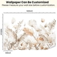 thumbnail image 3 of Peel and Stick Wallpaper Tropical border Beige watercolor exotic leaves Modern Art Wall Mural Decor Self Adhesive and Removable 100in x 144in, 3 of 8