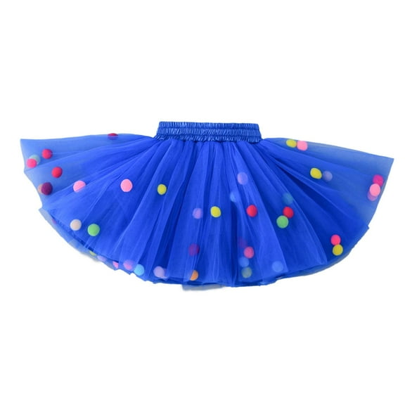 QHFBli Girls' Polka Dot Tutu Glitter Ballet 3 Layer Tulle Dance Skirt Mouse Little Girls Costume Dress Up Tutu 3-4 Years