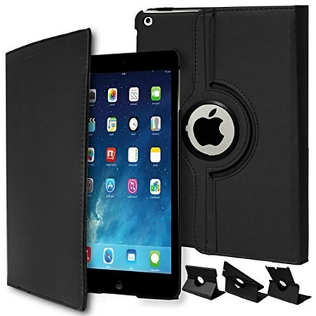 iPad air Case, Bastex 360 Rotating Synthetic Leather Magnetic Case Cover With Auto Sleep/Wake Feature for iPad Air 5 (5th Generation, 2013