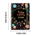 thumbnail image 2 of 2026 Planner,January 2026-December 2026,2026 Weekly and Monthly Agenda Planner,A5(6.4"x8.5"),Paper Hard Cover Daily Planner,with Monthly Tabs,Elastic Closure Strap-Double Coil Binding, 2 of 7