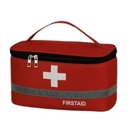First Aid Kit Bag Lightweight Portable Lightweight Waterproof Handle Medicine Bags Space Saving Oxford Cloth Medical Box Kitchen Sport Emergency Red Large