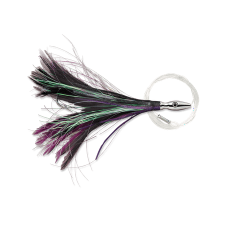 UPC: 0022677141695 | Williamson FFR05BLKPrpL Flash Feather Rigged Trolling Lure 5