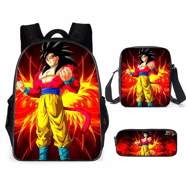 Dragon Ball Mochila Estuche Para Lápices Conjunto De Tres Piezas