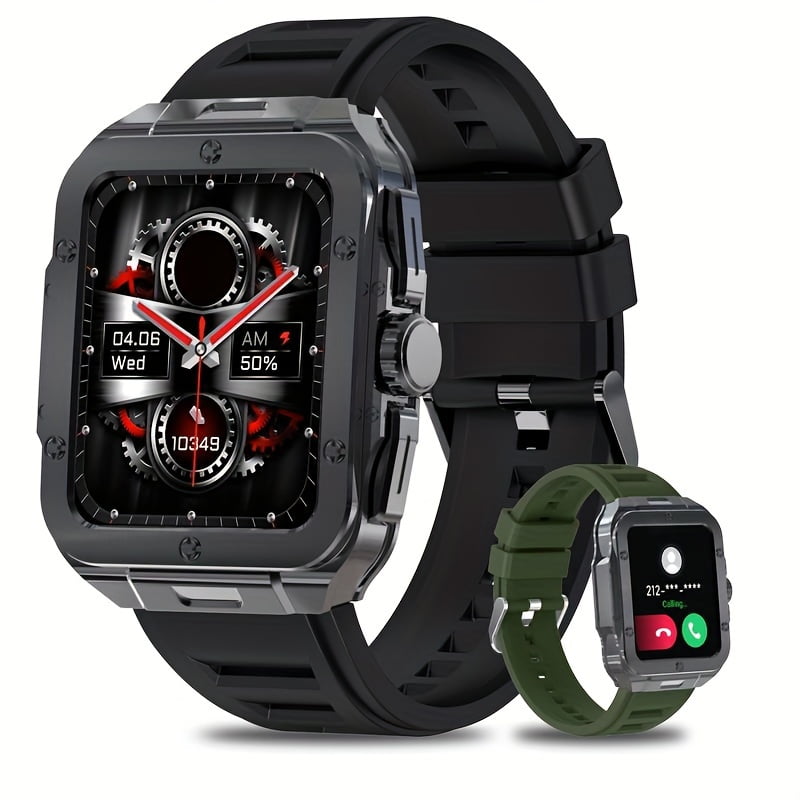 Smartwatch: Sleep Tracker, Wireless Call, Pedometer, Music Control, Multiple Sports Modes, AI Control, Fitness Bracelet (iOS/Android Compatible, For Men & Women)