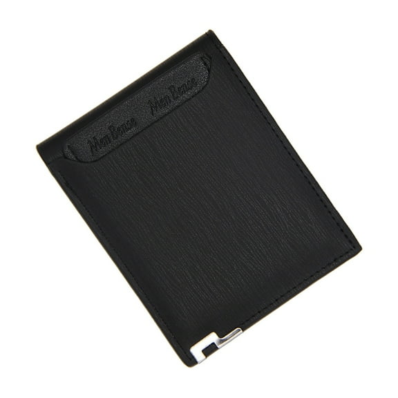 Men's Wallet with Draw Card Feature Made of Durable PU Leather for Business and Office Use Black