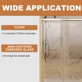 thumbnail image 2 of Sliding Shower Door 54" W x 72" H, 6 mm Clear Glass Semi-Frameless Shower Doors, Brushed Nickel, 2 of 9