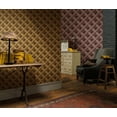thumbnail image 2 of Dundee Deco Wallpaper Roll - Abstract Bronze, Yellow Perspective Squares, 21 in x 33 ft, 2 of 2