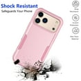 thumbnail image 5 of For iPhone 17 Pro Max 5G 2025 Case ,Sturdy Phone Case for Apple 17 Pro Max 6.9 inch ,Tiflook Shockproof Protection Heavy Duty Armor Hard Plastic & Rubber Rugged Bumper 2-in-1 Case Cover ( Pink ), 5 of 6
