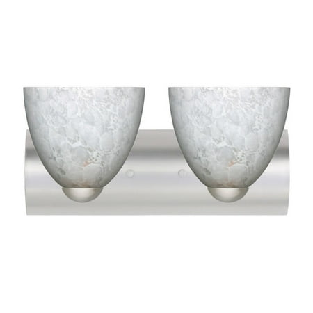 Besa Lighting 2WZ-757219 Sasha 2 Light Reversible Bathroom Vanity Light with Car