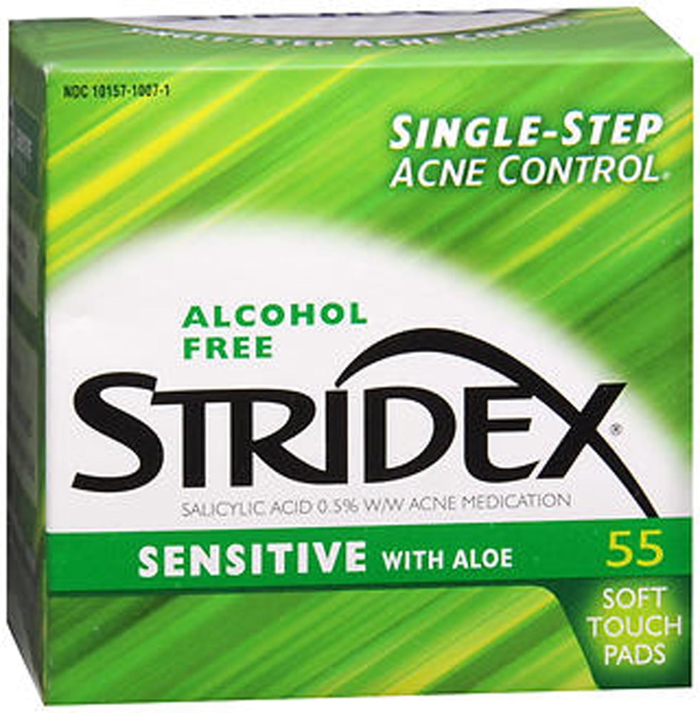 Stridex Daily Care Sensitive Acne Medication Pads - 55 ct