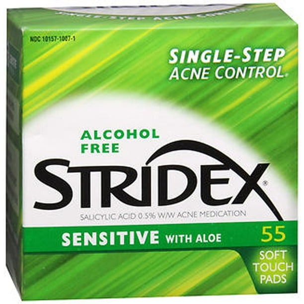 Stridex Daily Care Sensitive Acne Medication Pads 55 ct