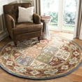 thumbnail image 2 of SAFAVIEH Heritage Abbey Traditional Wool Area Rug, Green/Red, 7'6" x 9'6", 2 of 10