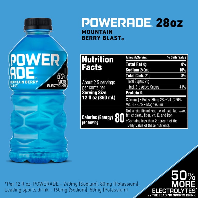POWERADE Mountain Berry Blast, 28 fl oz Bottles, 9 Pack photo 7