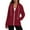Red, variant on Daznico Women's Zip Hoodie - Thumbhole Long Sleeve with Drawstring & Pocket, Solid Color Casual Pullover,Zip Up Hoodie Women,Zip Up Sweatshirt Women,Color: Hot Pink Size: S