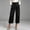 Black women wide leg capri pants a1, variant on Women Wide Leg High Waisted Flowy Pants with Pockets Casual Loose Capri Trousers Jeans for Summer Beach Party Lounge Work, Dark Blue L