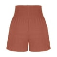 thumbnail image 5 of Xunlbb Summer Shorts for Women Cleanance Women's Summer Fashion Solid Color Drawstring Shorts,Coffee 2XL, 5 of 6