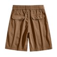 thumbnail image 4 of Xysaqa Men's Cargo Shorts Relaxed Fitted Elastic Waist Short Summer Casual Cotton Multi-Pockets Shorts M-4XL, 4 of 4