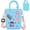 Blue, variant on Mini Beach Tote Bag, Cute Summer Tote for Women & Little Girls with 20 Charms, Adjustable Shoulder Strap Casual Travel Beach Bag