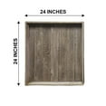 thumbnail image 5 of Rockin' Wood 24x24" Rustic Wood Square Ottoman Tray for Coffee Table Decor, 5 of 8