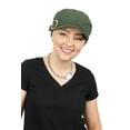 thumbnail image 5 of Linen Blend Military Cadet Hat (Olive Green), 5 of 5