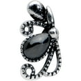 thumbnail image 2 of Body Candy Womens 16G 316L Steel Black Bow Labret Monroe Lip Ring Tragus Cartilage Stud 5/16", 2 of 3