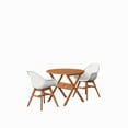 thumbnail image 2 of Amazonia Burlington 3 Pieces Eucalyptus Wood Round Outdoor Dining Set, Ideal for Patio, 2 of 12