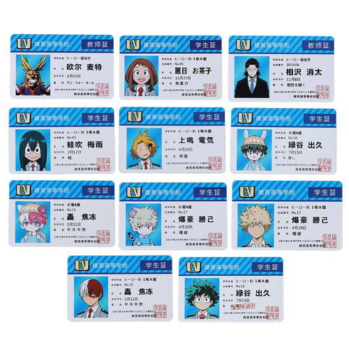 Aizawa Shota Japanese Anime Waterproof PVC Collectible Photo Card for MHA Fans WerNerk My Hero Academia ID Card