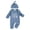 Blue, variant on Gerichy Newborn Baby Boy Fall Outfit Romper Letter Long Sleeve Jumpsuit Bodysuit Cute Infant Waffle Clothes 0 3 6 9 Months
