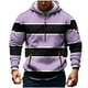 thumbnail image 3 of Dolkfu Sudadera con capucha a rayas para hombre, sudadera con cremallera 1/4 y múltiples bolsillos, sudadera deportiva para hombre. XXL, 3 of 5